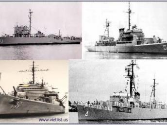 Bốn trong số các chiến hạm của Hải Quân Việt Nam Cộng Hòa đã tham gia hải chiến Hoàng Sa 1974 (DR)