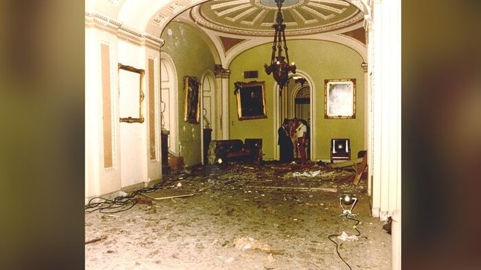 Thiệt hại ngy 7 thng 11 năm 1983, do vụ đnh bom bn ngoi Căn phng của Thượng viện Hoa Kỳ.