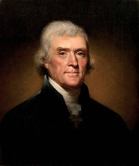 Thomas Jefferson - cha đẻ của bản Tuyn ngn Độc lập khi ấy đang đảm nhiệm vị tr Cng sứ Mỹ tại Php, từ Paris đ viết thư cho John Adams rằng: Đ thực sự l cuộc quần tụ của những người con của Thần thnh. (Ảnh: Wikipedia)