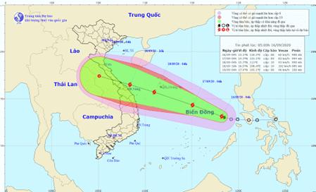 p thấp nhiệt đới trn Biển Đng mạnh ln thnh cơn bo số 5 - Bo Đồng  Khởi Online